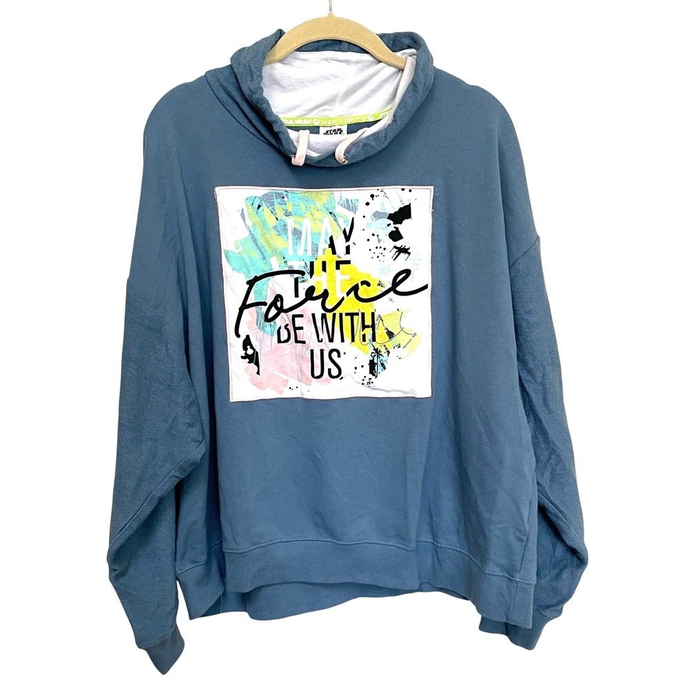 Star Wars May The Force Be With Us Graphic sweatshirt Blue XL Disney Andor